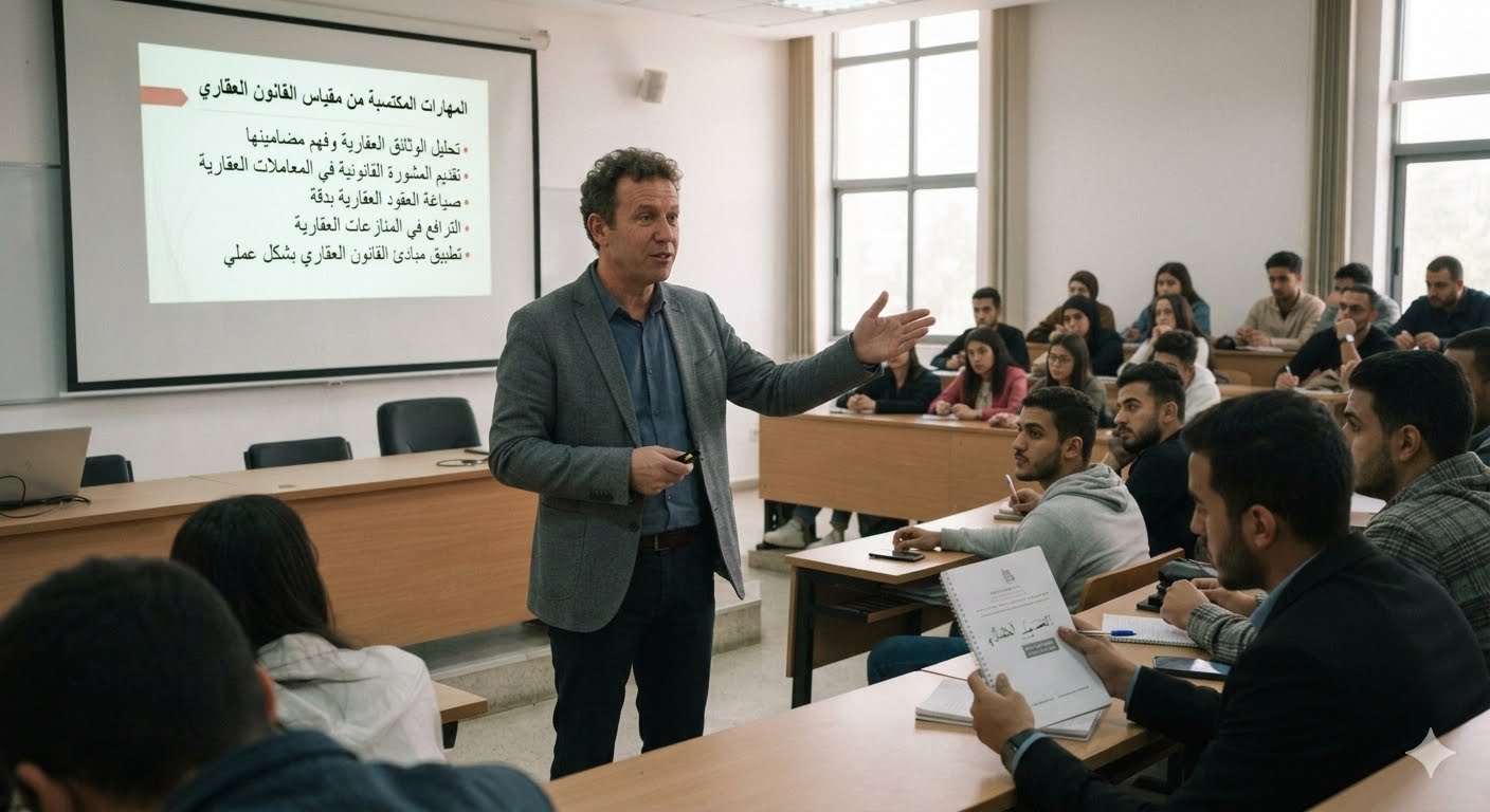 صورة تمثل شرح للاستاذ للمهارات  المكتسبة من المقياس 