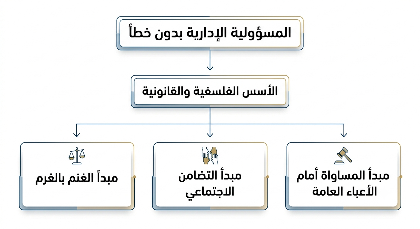 الأسس الفلسفية والقانونية لنظرية المسؤولية الإدارية بدون خطأ